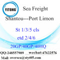 Shantou Port Sea Freight Shipping To Port Limon